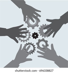Hand Teamwork Illustration Vector 10