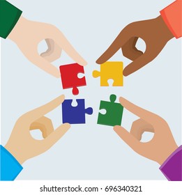 10,850 Collaboration puzzle Stock Vectors, Images & Vector Art ...