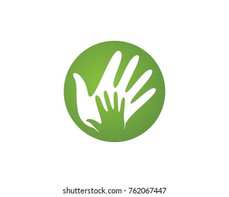 Hand teamwork logos