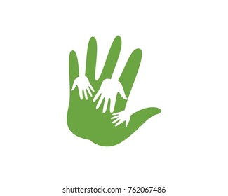 Hand teamwork logos