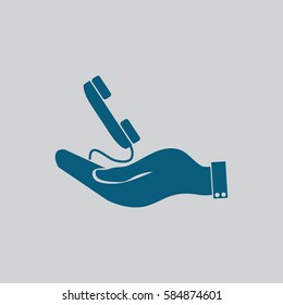 hand and telephone handset 