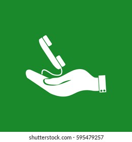 hand and telephone handset 