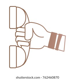 hand with telephone icon