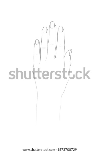 Download Hand Template Henna Design Nail Art Stock Vector Royalty Free 1573708729