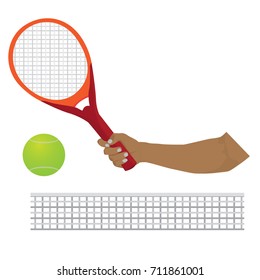 Hand with tennis vector design