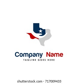 hand Texas Vector Illustration