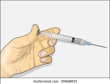 The Hand That Was Holding The Syringe