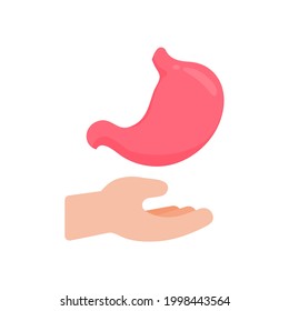 Hand, die innere Organe unterstützt Das Konzept der Organspende für die Behandlung von Patienten