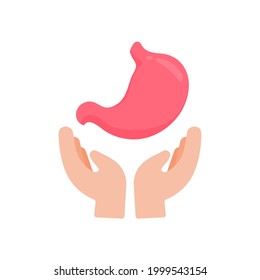 hand that supports internal organs The concept of organ donation for the treatment of patients