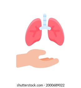 hand that supports internal organs The concept of organ donation for the treatment of patients