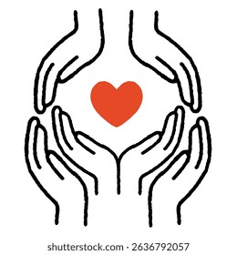 A hand that wraps and protects a small life