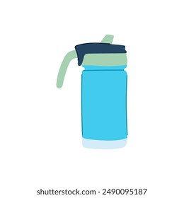 hand thermos cup cartoon. thermal water, drink lid, bottle flask hand thermos cup sign. isolated symbol vector illustration
