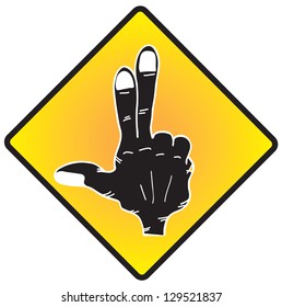 hand with three finger