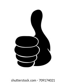 hand thumb up cartoon vector symbol icon design. Beautiful illustration isolated on white background