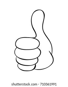 hand thumb up cartoon vector symbol icon design. Beautiful illustration isolated on white background