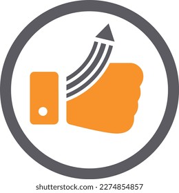 Lápiz de diseño de mano con pulgar