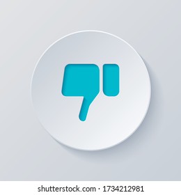 Mano abajo, no me gusta el icono. Cortar círculo con capas grises y azules. Estilo de papel