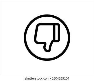 Hand thumb down, dislike icon vector illustration.