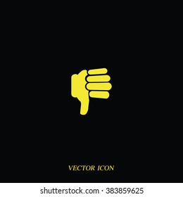 Hand with thumb down icon.