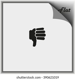 Hand with thumb down icon.
