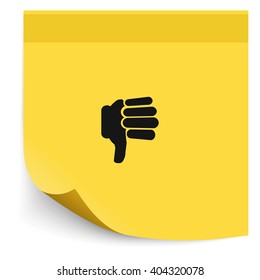 Hand with thumb down icon.