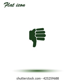 Hand with thumb down icon.