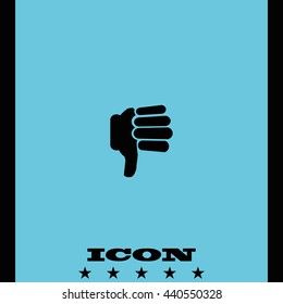 Hand with thumb down icon.