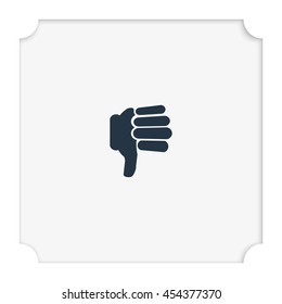 Hand with thumb down icon.