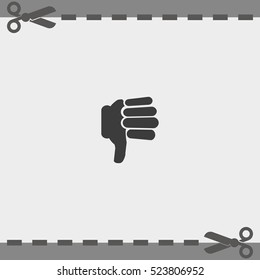 Hand with thumb down icon.