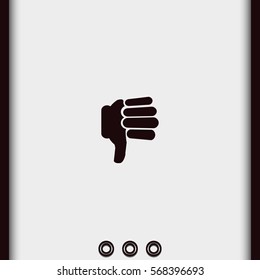 Hand with thumb down icon.