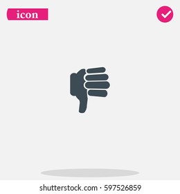 Hand with thumb down icon.