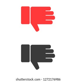hand with thumb down  icon. Vector  Eps 10 