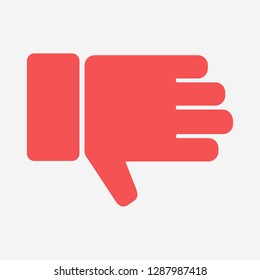 hand with thumb down  icon. Vector  Eps 10 