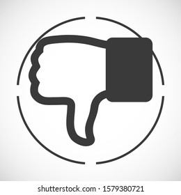 hand with thumb down icon. Vector Eps 10. Flat Design.