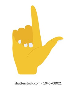 Hand with thumb and finger extended