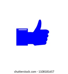 Hand Thumb Up flat icon, like, vector illustration