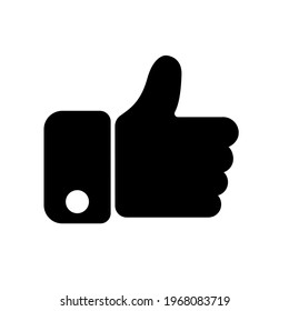 Hand-Hand-Daumen-Gesten-Symbol. Testimonials, ähnliches und Kundenbeziehungsmanagement-Konzept. Einfache Kontur. Einzeln auf weißem Hintergrund. Für: dev, web, design, app, ui, ux. Vektor EPS10.