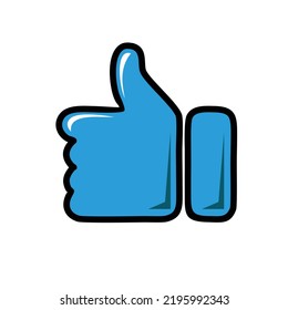 Hand thumb up gesture line icon. Testimonials, like and customer relationship management concept. Simple outline style. Vector illustration isolated on white background.