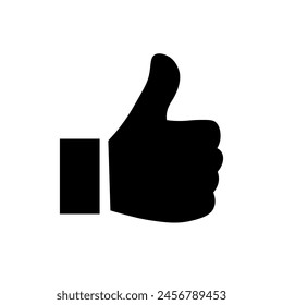 Hand Thumb Up icon flat. 