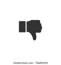 Hand Thumb Up icon flat. Illustration isolated on white background. Vector illustration.