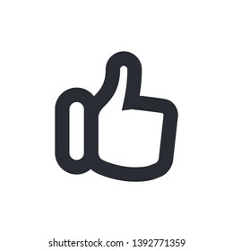 Hand Thumb Up icon isolated on white background