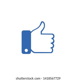 Hand Thumb up icon isolated on white