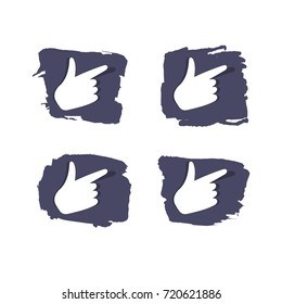 Hand Thumb Up icon isolated on white background. Vector symbol for Social media.