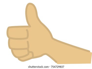 Hand thumb up icon isolated vector illustration