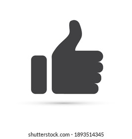 Hand Thumb Up icon. Like icon isolated on white background. Vector illustration.