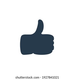 Hand Thumb Up Icon and Line. Like and Dislike Symbol. Flat Vector Icon Design Template Element.
