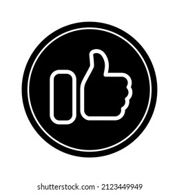 Hand thumb up icon. Ok symbol. Modern social media concept. Vector illustration isolated on white background. EPS 10