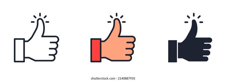 Hand Thumb Up Symbol-Vorlage für Grafik- und Webdesign-Kollektion Logo, Vektorgrafik