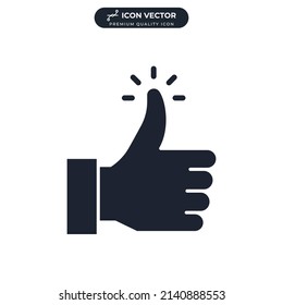 Hand Thumb Up icon symbol template for graphic and web design collection logo vector illustration