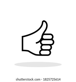 Hand thumb up icon in trendy flat style. Like symbol for your web site design, logo, app, UI Vector EPS 10. 